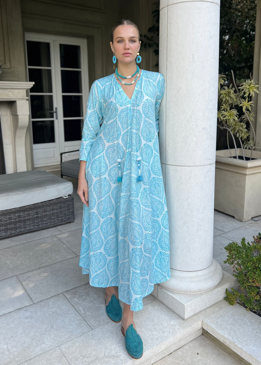 Debby Flowy Blue Maxi Dress