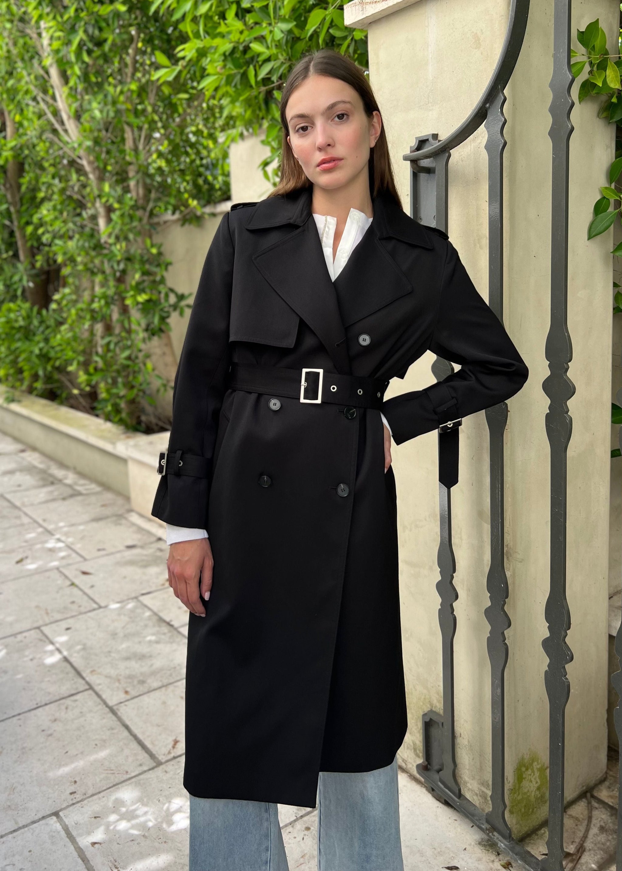 Fallon Black Trench Coat – Benaar LA