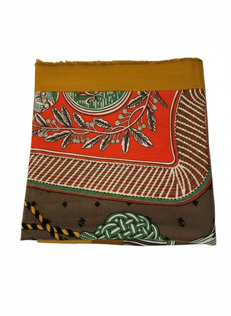 Fabric with intricate patterns on a white background