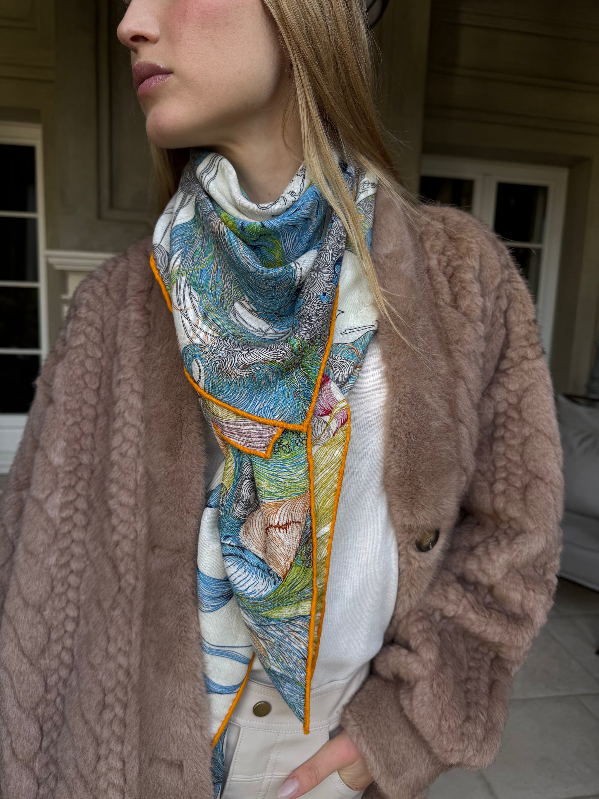 Hollis Braided Texture Long Sleeve Faux Fur Coat – Benaar LA