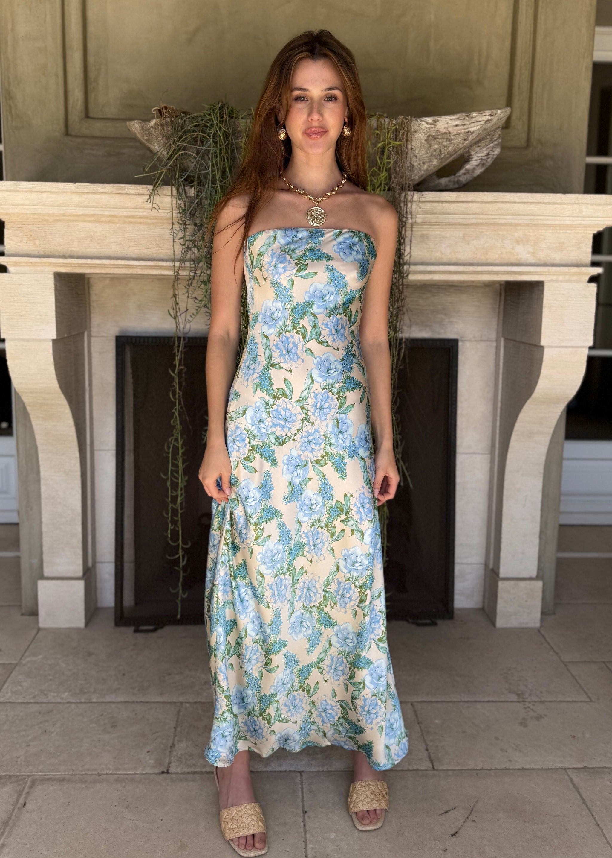 green emerald velvet dress Green&Blue Sequin Evening Maxi Dress ALTA main image 1