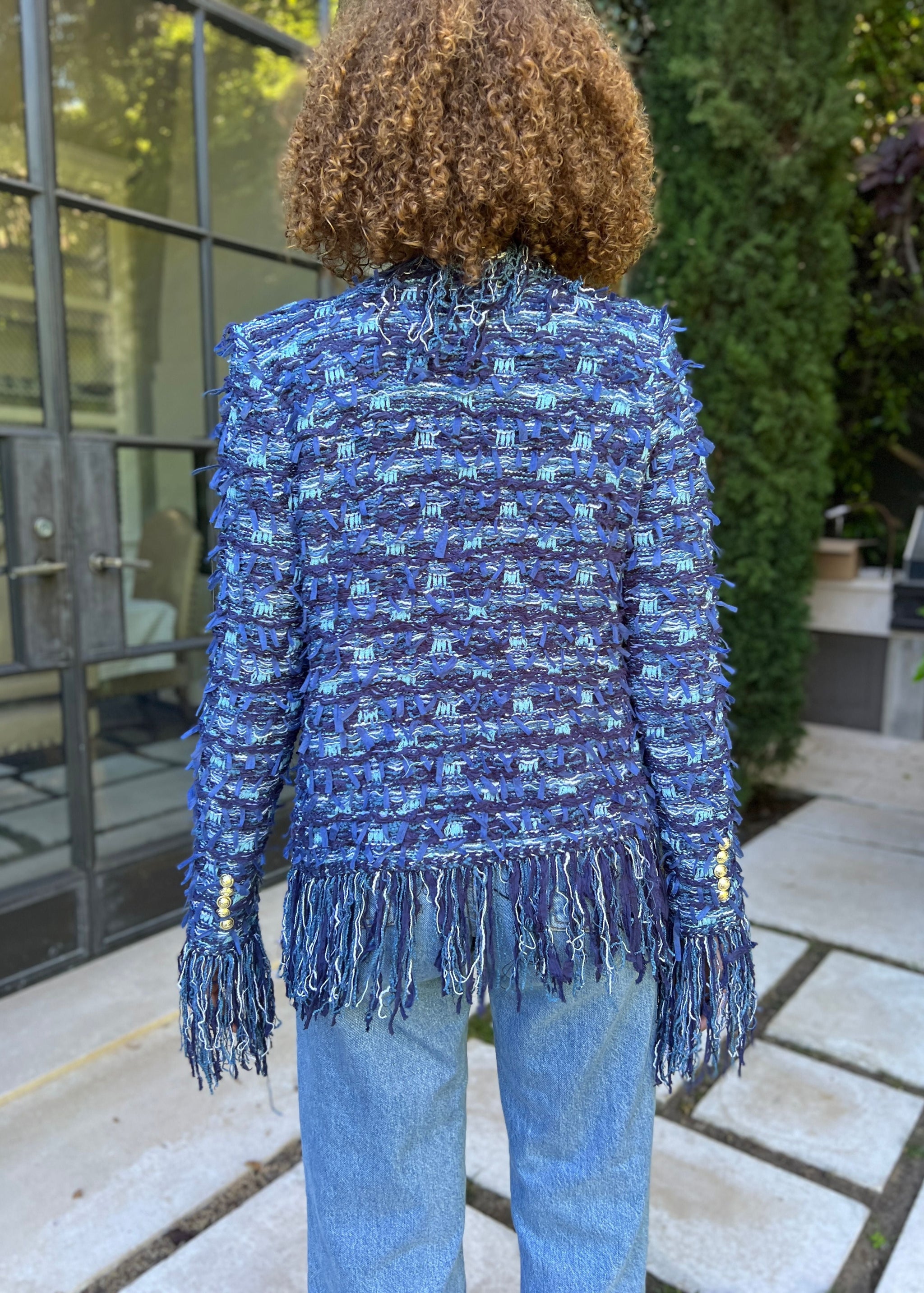 L'Or Fringe Tweed Jacket ローブブラン Milly Fringe Tweed Jacket | Saks Fifth Avenue